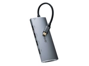 Oferta de ADAPTADOR USB-C 7IN1 HDMI 4K HUB USB-C CARGA 100W USB 3.0 LECTOR TARJETAS SD SDMICRO por 45,94€ en PCBox