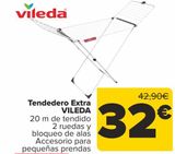 Oferta de Tendedero Extra VILEDA por 32€ en Carrefour