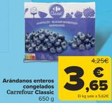 Oferta de Arándanos enteros congelados Carrefour Classic por 3,65€ en Carrefour