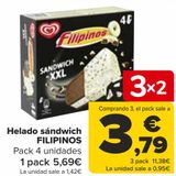 Oferta de Helado sándwich FILIPINOS  por 5,69€ en Carrefour