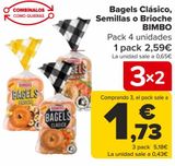 Oferta de Bagels Clásico, Semillas o Brioche BIMBO  por 2,59€ en Carrefour