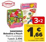 Oferta de DANONINO Bebedino o Pouch por 2,49€ en Carrefour