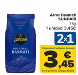 Oferta de Arroz Basmati SUNDARI  por 3,45€ en Carrefour