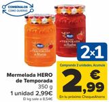 Oferta de Mermelada HERO de Temporada  por 2,99€ en Carrefour