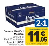 Oferta de Cerveza MAHOU Maestra  por 11,05€ en Carrefour