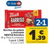 Oferta de Barritas de galletas y chocolate NESTLÉ Extrafino por 1,39€ en Carrefour