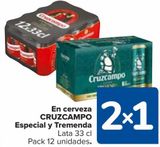 Oferta de En cerveza CRUZCAMPO Especial y Tremenda  en Carrefour