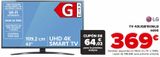Oferta de LG TV 43UQ81006LB por 369€ en Carrefour
