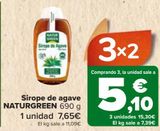Oferta de Sirope de agave NATURGREEN  por 7,65€ en Carrefour