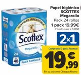 Oferta de Papel higiénico SCOTTEX Megarollo  por 19,99€ en Carrefour