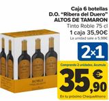 Oferta de Caja 6 botellas D.O. ''Ribera del Duero'' ALTOS DE TAMARON Tinto Roble  por 35,9€ en Carrefour