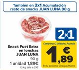 Oferta de Snack Fuet Extra en lonchas JUAN LUNA por 1,89€ en Carrefour