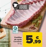 Oferta de Costillas de cerdo Carrefour por 5,99€ en Carrefour