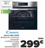 Oferta de CANDY Horno FIDC X676 por 299€ en Carrefour