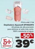 Oferta de Rowenta Depiladora Aquasoft EP4920F0 por 39€ en Carrefour