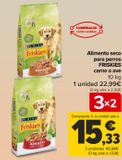 Oferta de Alimento seco para perros Friskies carne o ave por 22,99€ en Carrefour