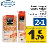 Oferta de Pasta integral GALLO Nature  por 1,79€ en Carrefour