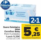 Oferta de Suero fisiológico bebé Carrefour Baby  por 5,25€ en Carrefour