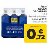 Oferta de Agua SOLÁN DE CABRAS  por 4,32€ en Carrefour