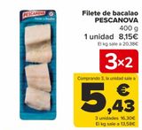 Oferta de Filete de bacalao PESCANOVA por 8,15€ en Carrefour