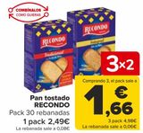 Oferta de Pan tostado RECONDO  por 2,49€ en Carrefour