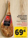 Oferta de Jamón curado Reserva Cuatro Estaciones NAVIDUL por 69€ en Carrefour