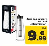 Oferta de Jarra con infusor y barra de endriamiento 1l por 9,99€ en Carrefour