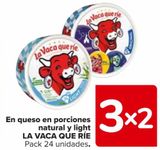 Oferta de En queso en porciones natural y light LA VACA QUE RÍE en Carrefour