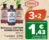 Oferta de Refresco CAPTAIN KOMBUCHA Bio  por 2,15€ en Carrefour