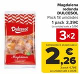 Oferta de Magdalenas redonda DULCESOL  por 3,39€ en Carrefour