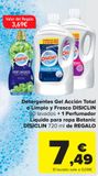Oferta de Detergentes Gel Acción Total o Limpio y Fresco DISICLIN + 1 Perfumador Líquido para ropa Botanic DISICLIN de REGALO  por 7,49€ en Carrefour