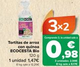 Oferta de Tortitas de arroz con quinoa ECOCESTA Bio  por 1,47€ en Carrefour