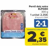 Oferta de Jamón cocido extra ELPOZO por 2,35€ en Carrefour