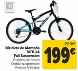 Oferta de Bicicleta de montaña MTB 24 Full Suspension  por 199€ en Carrefour