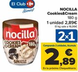 Oferta de NOCILLA Cookies&Cream  por 2,89€ en Carrefour