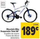 Oferta de Mountain Bike Suspensión Total 26" por 189€ en Carrefour
