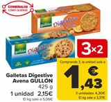 Oferta de Galletas Digestive Avena GULLÓN  por 2,15€ en Carrefour
