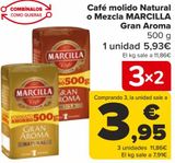 Oferta de Café molido Natural o Mezcla MARCILLA Gran Aroma  por 5,93€ en Carrefour