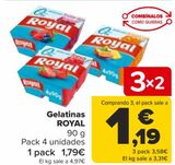 Oferta de Gelatinas ROYAL por 1,79€ en Carrefour