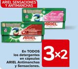 Oferta de EN TODOS los detergentes en cápsulas ARIEL Antimanchas y Sensaciones en Carrefour