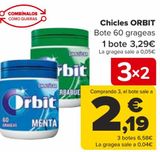 Oferta de Chicles ORBIT  por 3,29€ en Carrefour