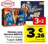 Oferta de Helados cono Extrême NESTLÉ por 4,89€ en Carrefour