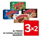 Oferta de En TODOS los helados sándwich MAXIBON en Carrefour