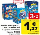Oferta de Minis CHIPS AHOY!, OREO o PRÍNCIPE por 1,9€ en Carrefour
