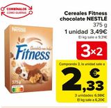 Oferta de Cereales Fitness chocolate NESTLÉ por 3,49€ en Carrefour