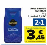 Oferta de Arroz Basmati SUNDARI por 3,45€ en Carrefour