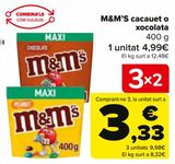 Oferta de M&M'S cacahuete o chocolate por 4,99€ en Carrefour