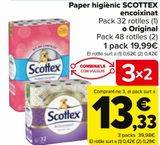 Oferta de Papel higiénico SCOTTEX Acolchado u Original  por 19,99€ en Carrefour