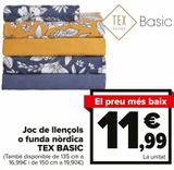 Oferta de Juego de sábanas o funda nórdica TEX BASIC por 11,99€ en Carrefour