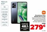 Oferta de Smartphone libre  REDMI NOTE 12 5G por 279€ en Carrefour